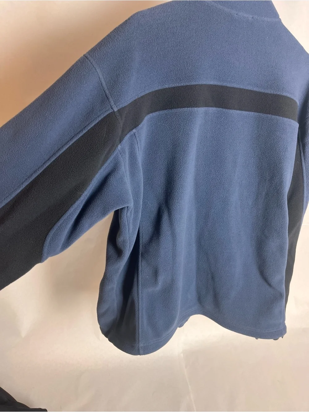 The North Face Men's Slate Blue Full-Zip Fleece Jacket with Black Stripe